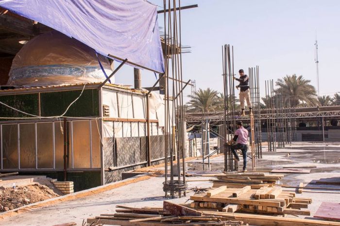 يتواصل العمل في المقطع B من الحرم الشريف