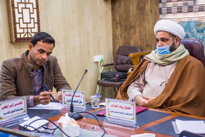 الاجتماع الدوري للأمانة الخاصة حول مشروع الإعمار والتوسعة في مرقد العلوية شريفة بنت الامام الحسن المجتبى (ع)