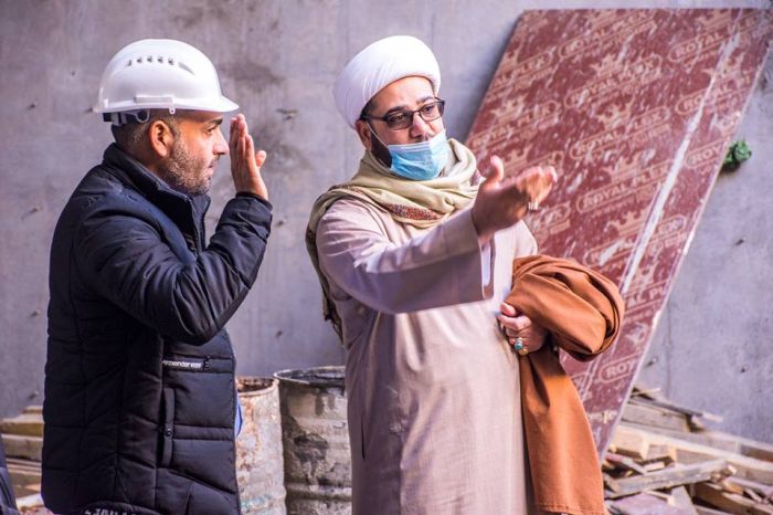 العمل ببناء الممرات الخدمية لسرداب السيدة النرجس(ع)في الحرم الشريف للسيدة شريفة (سلام الله عليها).