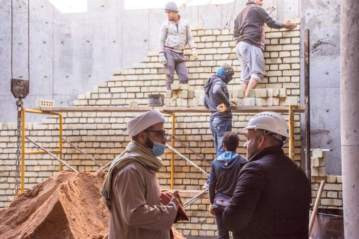 العمل ببناء الممرات الخدمية لسرداب السيدة النرجس(ع)في الحرم الشريف للسيدة شريفة (سلام الله عليها).