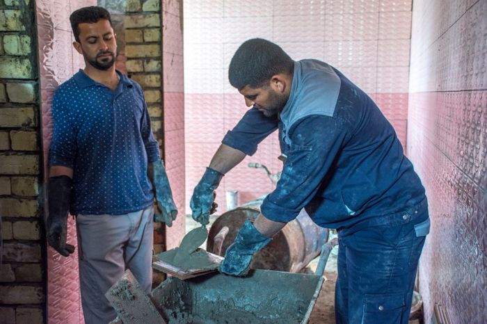 جانب من أعمال الشعبة الهندسية في مرقد العلوية الطاهرة السيدة شريفة بنت الإمام الحسن المجتبى(عليهما السلام)