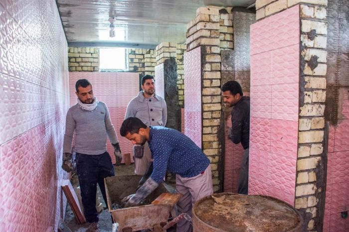 جانب من أعمال الشعبة الهندسية في مرقد العلوية الطاهرة السيدة شريفة بنت الإمام الحسن المجتبى(عليهما السلام)