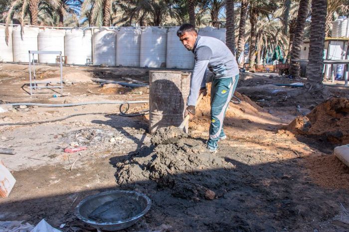 جانب من أعمال الشعبة الهندسية في مرقد العلوية الطاهرة السيدة شريفة بنت الإمام الحسن المجتبى(عليهما السلام)