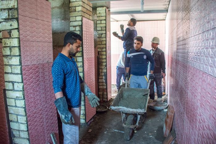 جانب من أعمال الشعبة الهندسية في مرقد العلوية الطاهرة السيدة شريفة بنت الإمام الحسن المجتبى(عليهما السلام)