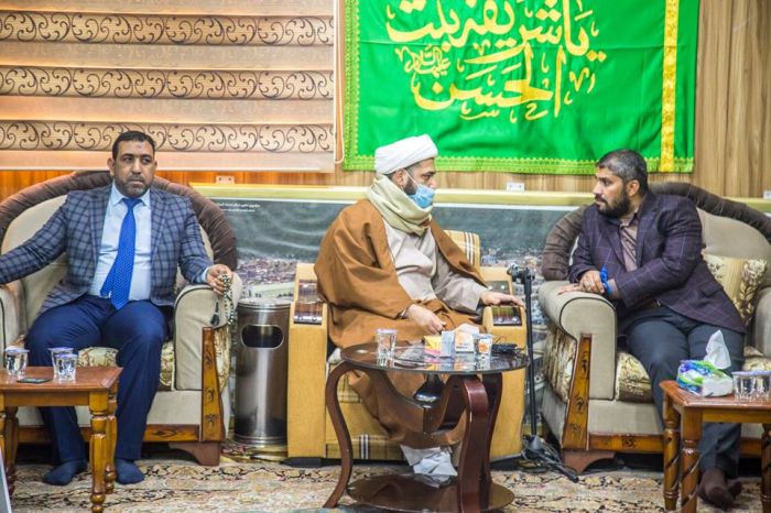 وفد فرقة العباس القتالية يتشرف بزيارة السيدة شريفة عليهما_السلام