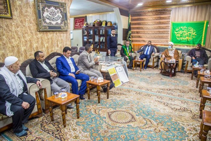 وفد فرقة العباس القتالية يتشرف بزيارة السيدة شريفة عليهما_السلام