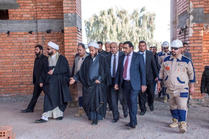 سماحة الشيخ رؤوف الفتلاوي (دام عزه) يستقبل رئيس اللجنة العليا للحشد الشعبي ونائب الأمين العام للمزارات الشيعية الشريفة وقائد شرطة بابل.