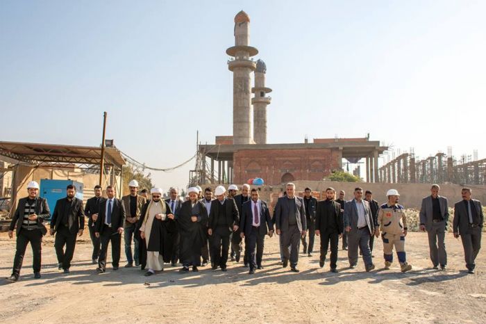 سماحة الشيخ رؤوف الفتلاوي (دام عزه) يستقبل رئيس اللجنة العليا للحشد الشعبي ونائب الأمين العام للمزارات الشيعية الشريفة وقائد شرطة بابل.