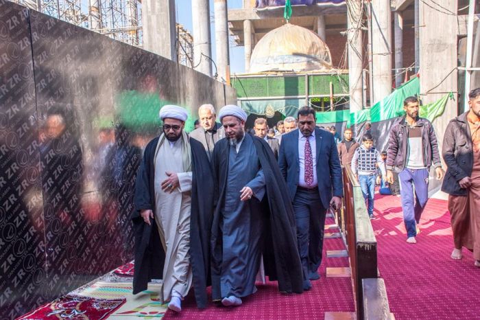 سماحة الشيخ رؤوف الفتلاوي (دام عزه) يستقبل رئيس اللجنة العليا للحشد الشعبي ونائب الأمين العام للمزارات الشيعية الشريفة وقائد شرطة بابل.