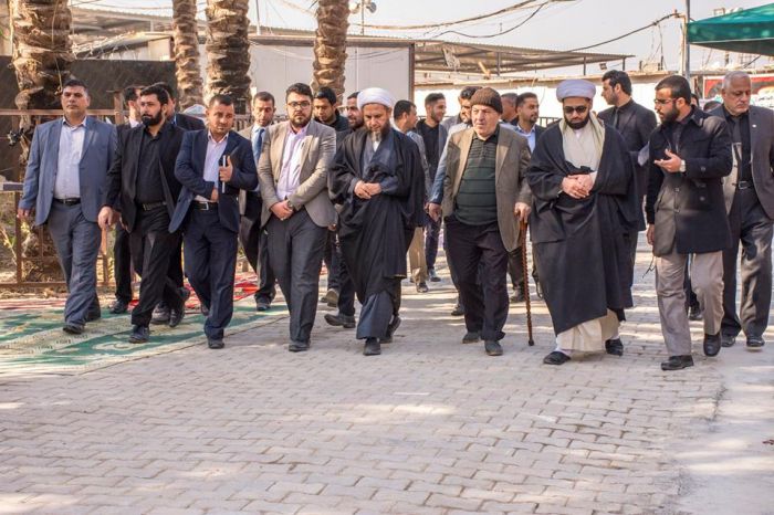 سماحة الشيخ رؤوف الفتلاوي (دام عزه) يستقبل رئيس اللجنة العليا للحشد الشعبي ونائب الأمين العام للمزارات الشيعية الشريفة وقائد شرطة بابل.