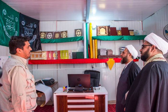 سماحة الشيخ رؤوف الفتلاوي (دام عزه) يستقبل رئيس اللجنة العليا للحشد الشعبي ونائب الأمين العام للمزارات الشيعية الشريفة وقائد شرطة بابل.