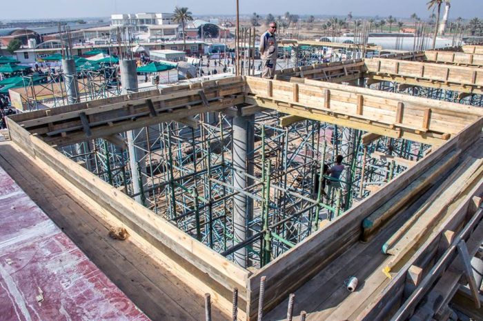 تواصل العمل في مشروع الاعمار والتوسعة .