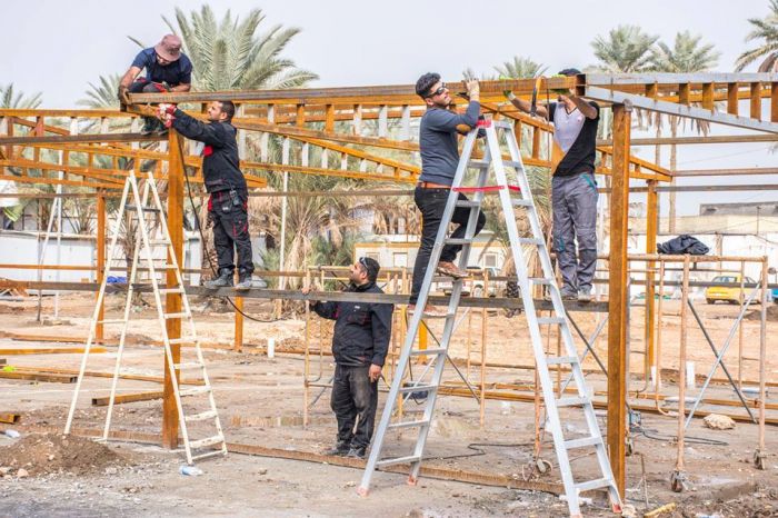 جانب من أعمال شعبة الصيانة التابع لمرقد العلوية الطاهرة السيدة شَريفة بنت الإمامُ الحَسن المُجتبى (عليهما السلام)