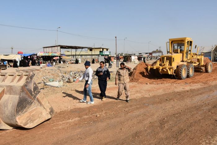 يتواصل العمل الدؤوب من قبل الشعبة الهندسية التابعة للمرقد الطاهر