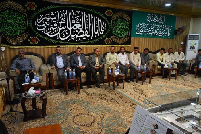 الأمينُ الخاص لمَرقد العَلويَّة شَريفة بنت الإمامُ الحَسن المجتبى(عليهما السلام) يستقبل منتسبي الوجبة المسائية