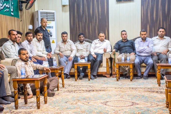 الأمينُ الخاص لمَرقد العَلويَّة شَريفة بنت الإمامُ الحَسن المجتبى(عليهما السلام) يستقبل منتسبي الوجبة الصباحية .