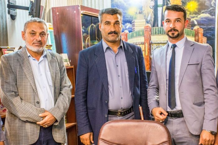 الأمينُ الخاص لمَرقد العَلويَّة شَريفة بنت الإمامُ الحَسن المجتبى(عليهما السلام) يستقبل منتسبي الوجبة الصباحية .