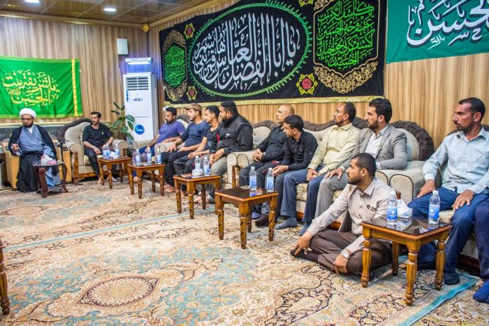 الأمينُ الخاص لمَرقد العَلويَّة شَريفة بنت الإمامُ الحَسن المجتبى(عليهما السلام) يستقبل منتسبي الوجبة الصباحية .
