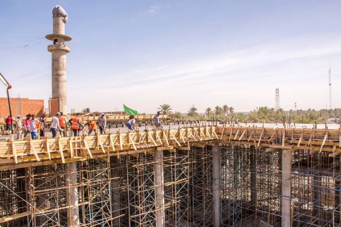 صب سقف المقطع B.