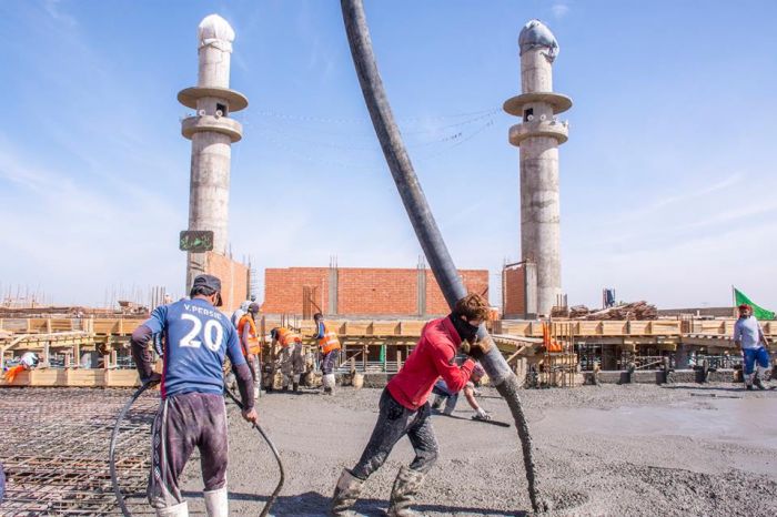 صب سقف المقطع B.