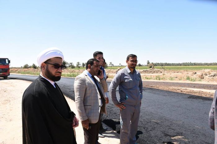 تبليط الطريق المؤدي للمرقد الطاهر المدخل الشمالي (طريق ابي غرق )