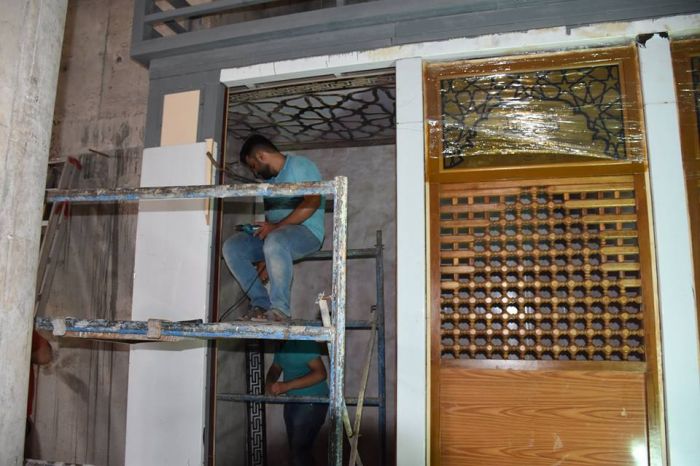 لازال العمل مستمر على قدم وساق في سرداب السيدة نرجس (ع) التابع للمرقد الطاهر.