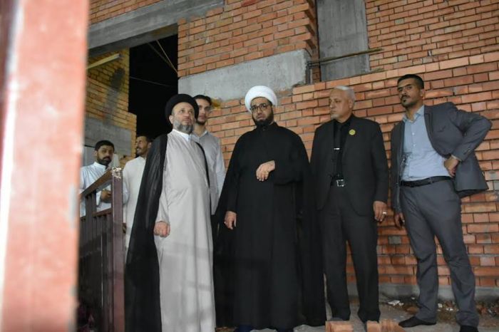 السيد عز الدين الحكيم في ضيافة مرقد العلوية شريفة بنت الامام الحسن المجتبى(ع)