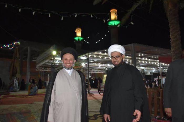 السيد عز الدين الحكيم في ضيافة مرقد العلوية شريفة بنت الامام الحسن المجتبى(ع)