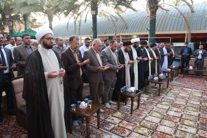 وضع حجر الأساس لبناء الأروقة الداخلية لمزار العلوية شريفة بنت الإمام الحسن (عليه السلام) .