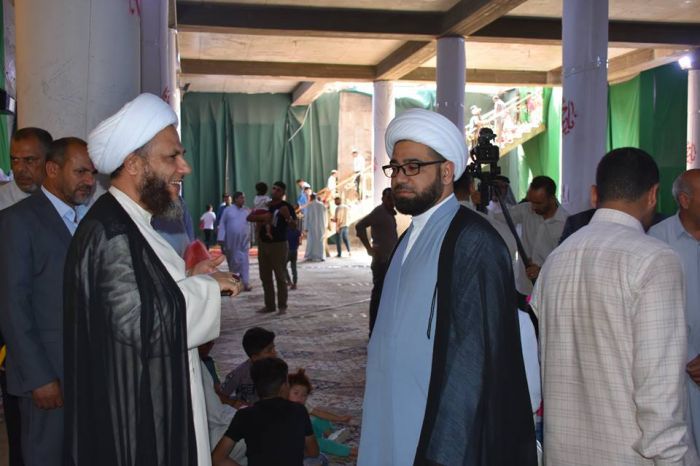 الشيخ طاهرالخاقاني والشيخ خليفه الجوهر في ضيافة طبيبة المعلولين