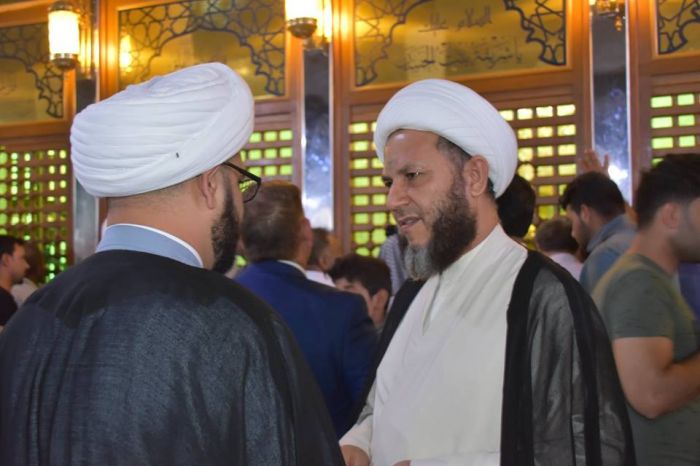 الشيخ طاهرالخاقاني والشيخ خليفه الجوهر في ضيافة طبيبة المعلولين