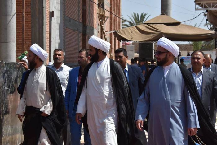 الشيخ طاهرالخاقاني والشيخ خليفه الجوهر في ضيافة طبيبة المعلولين