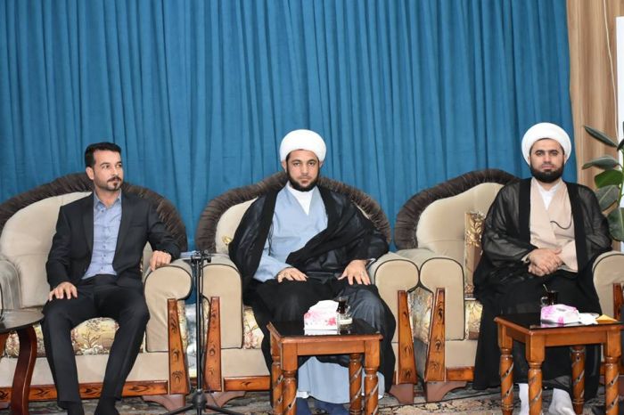 استقبل الأمينُ الخاص للمرقد الطاهر رئيس قسم حماية مزارات بابل والوفد المرافق له .