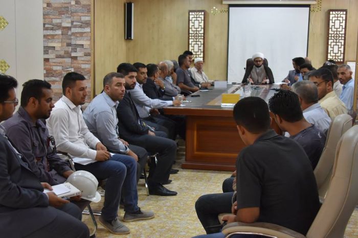 الأمين الخاص للمرقد الشريف يَلتقي بالسادة رؤساء شعب ومسؤولي وحدات الأمانة الخاصة للمرقد الطاهر .