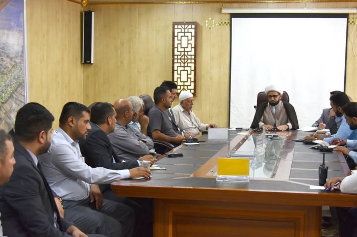 الأمين الخاص للمرقد الشريف يَلتقي بالسادة رؤساء شعب ومسؤولي وحدات الأمانة الخاصة للمرقد الطاهر .