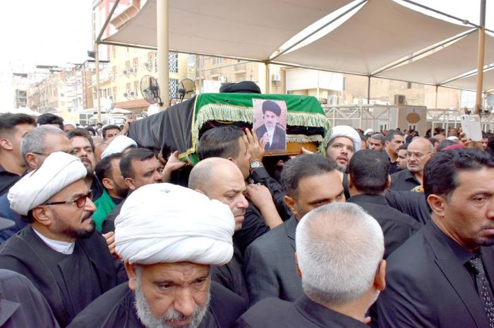 jتشييع جثمان العلامة السيد محمد علي الحلو (طاب ثراه)