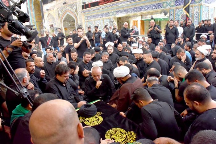 jتشييع جثمان العلامة السيد محمد علي الحلو (طاب ثراه)