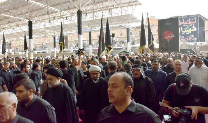 jتشييع جثمان العلامة السيد محمد علي الحلو (طاب ثراه)