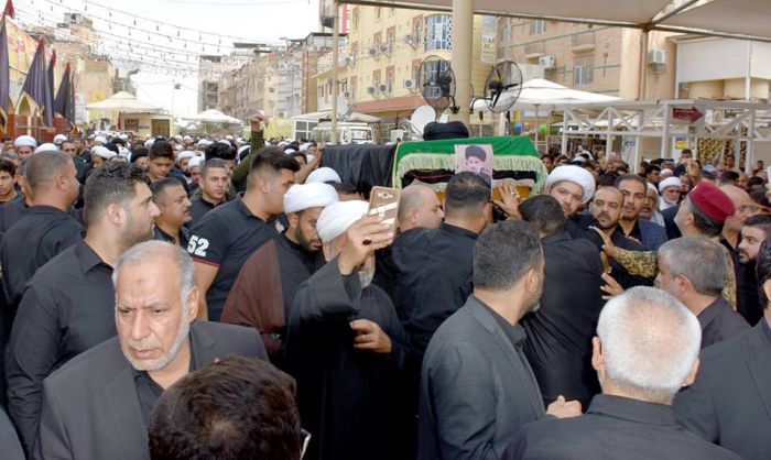 jتشييع جثمان العلامة السيد محمد علي الحلو (طاب ثراه)