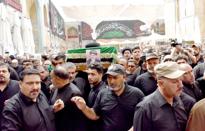 jتشييع جثمان العلامة السيد محمد علي الحلو (طاب ثراه)