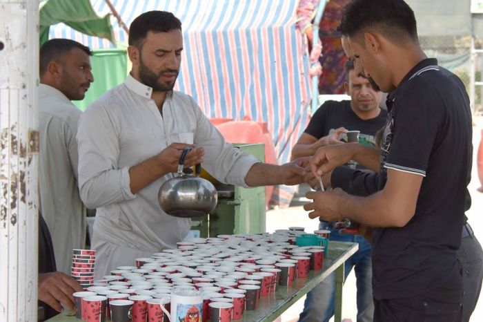 مواكب الخدمة الحسينية ومضيف الامام الحسن في مرقد العلوية الشريفة بنت الامام الحسن المجتبى ( عليهما السلام )