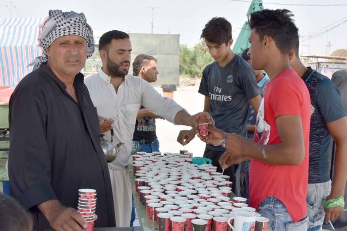 مواكب الخدمة الحسينية ومضيف الامام الحسن في مرقد العلوية الشريفة بنت الامام الحسن المجتبى ( عليهما السلام )