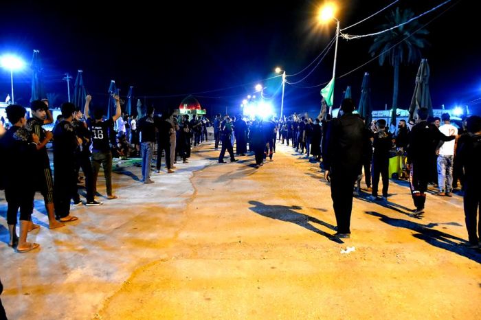 الامانة الخاصة تستقبل المواكب الحسينية المعزية .