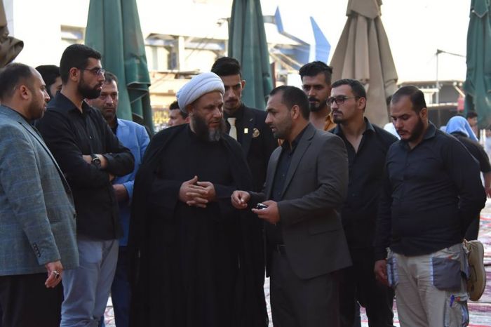 جولةٌ تفقدية للسيد نائب الامين العام للمزارات الشيعية الشريفة سماحة الشيخ خليفة شهاب الجوهر ( دام توفيقة) .