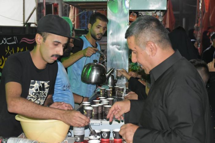 المواكب الحسينية في ذكرى استشهاد الأمام السجاد_ع خدمات مباركة ومراسيم مهيبه .