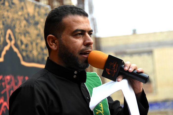 موكب عزاء في مرقد اخيه الامام القاسم ابن موسى الكاظم ( ع ) لأحياء ذكرى استشهاد ثامن الحجج الامام الضامن علي ابن موسى الرضا (ع )