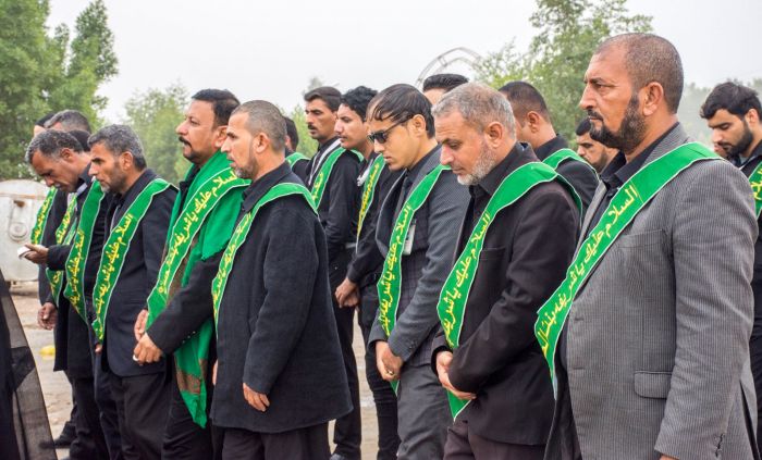 اقامت الامانة الخاصة لمرقد العلوية الشريفة بنت الامام الحسن ( ع ) تشييعاً رمزياً لنعش الأمام الحسن العسكري ( عليه السلام) .