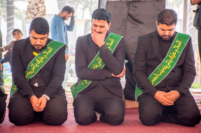 اقامت الامانة الخاصة لمرقد العلوية الشريفة بنت الامام الحسن ( ع ) تشييعاً رمزياً لنعش الأمام الحسن العسكري ( عليه السلام) .