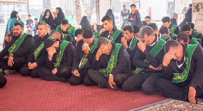 اقامت الامانة الخاصة لمرقد العلوية الشريفة بنت الامام الحسن ( ع ) تشييعاً رمزياً لنعش الأمام الحسن العسكري ( عليه السلام) .