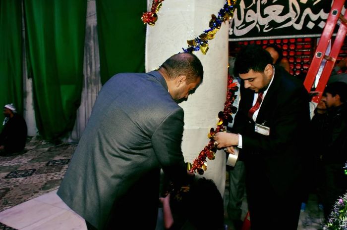 تزين سرداب السيدة نرجس خاتون في المرقد الطاهر تزامنا مع مولد سيد الكائنا